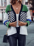 CHECKERED CARDIGAN