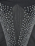 Ladies' Slim Fit Dress Embellished With Rhinestone And